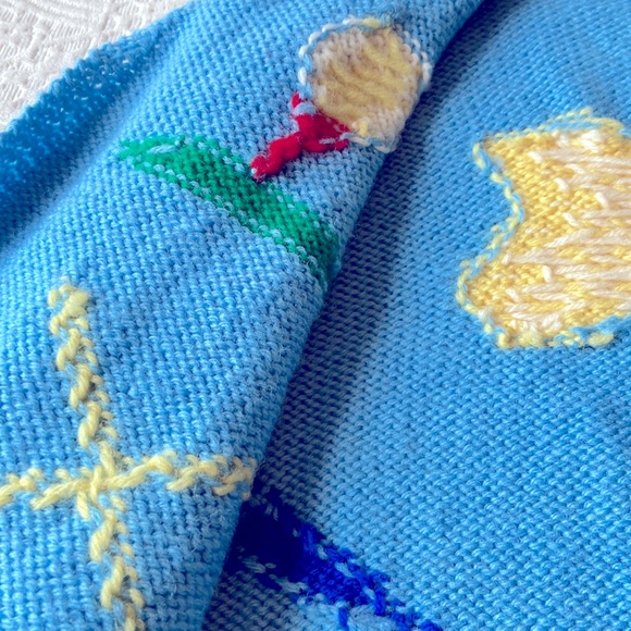 Vintage hand made knit gold cardigan size small - Picture 9 of 11